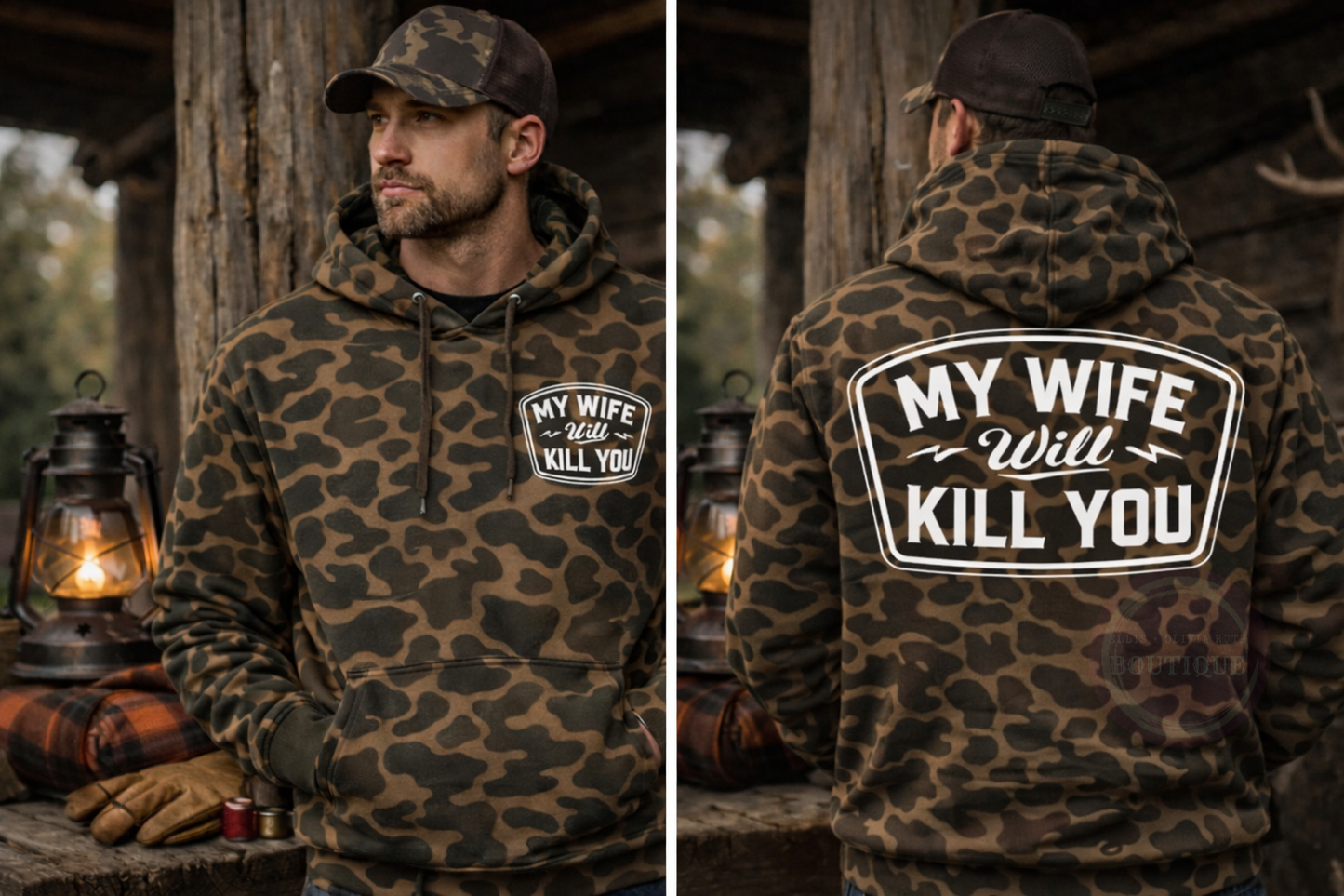 My wife will kill you hoodie