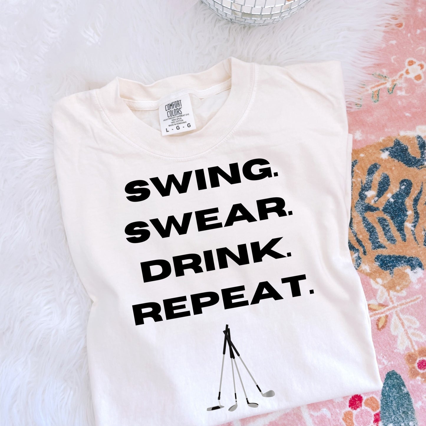 Swing swear drink repeat tshirt
