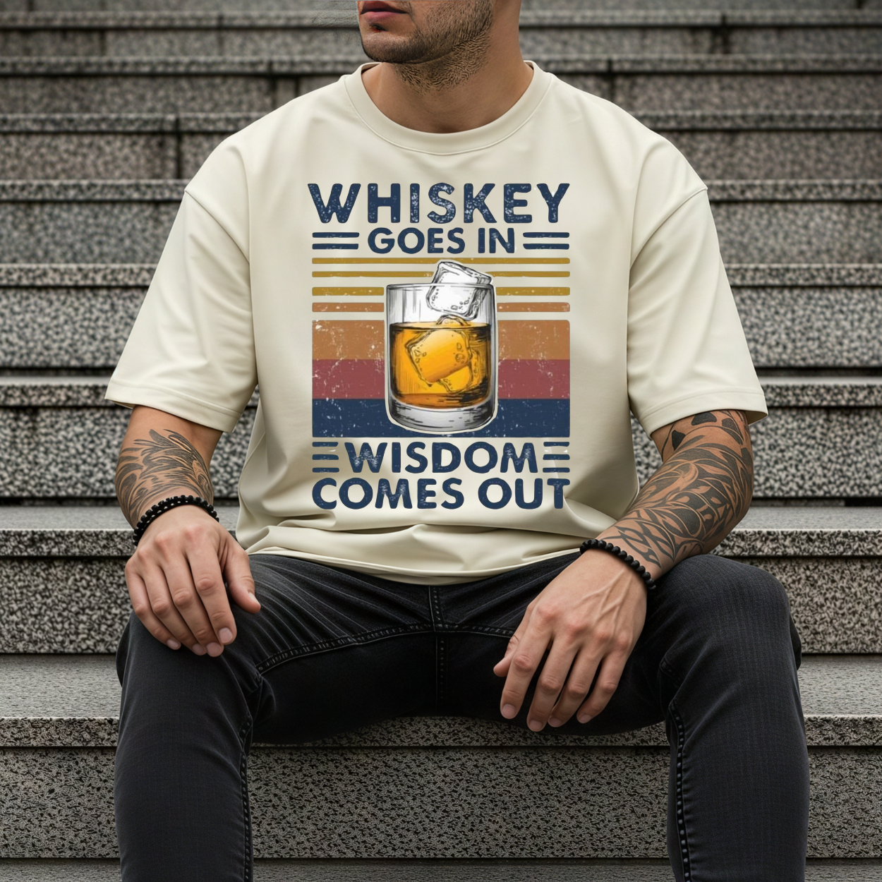 Whiskey goes in wisdom comes out