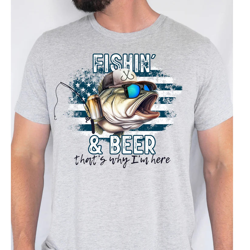 Fishin & beer tshirt