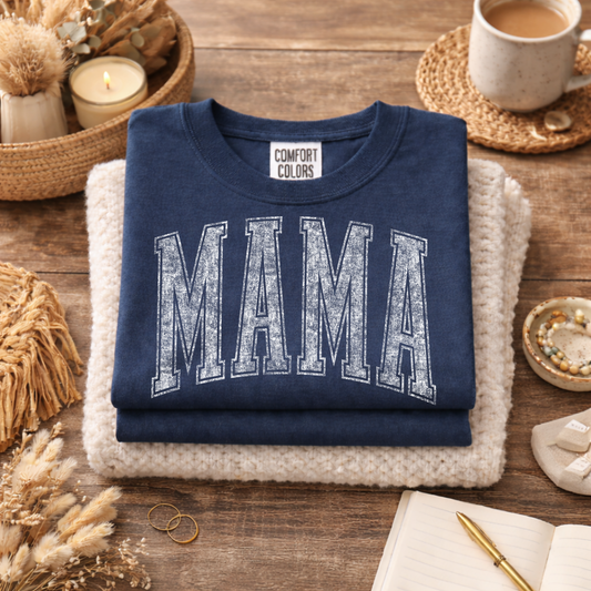 white distressed mama