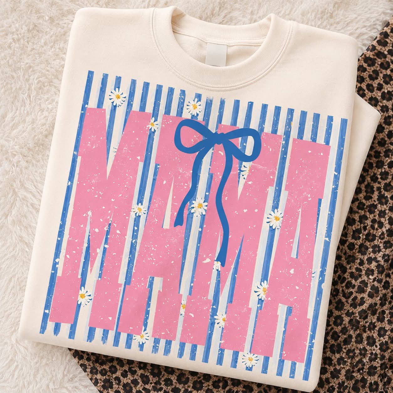 striped mama tee