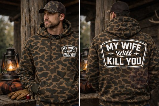My wife will kill you hoodie