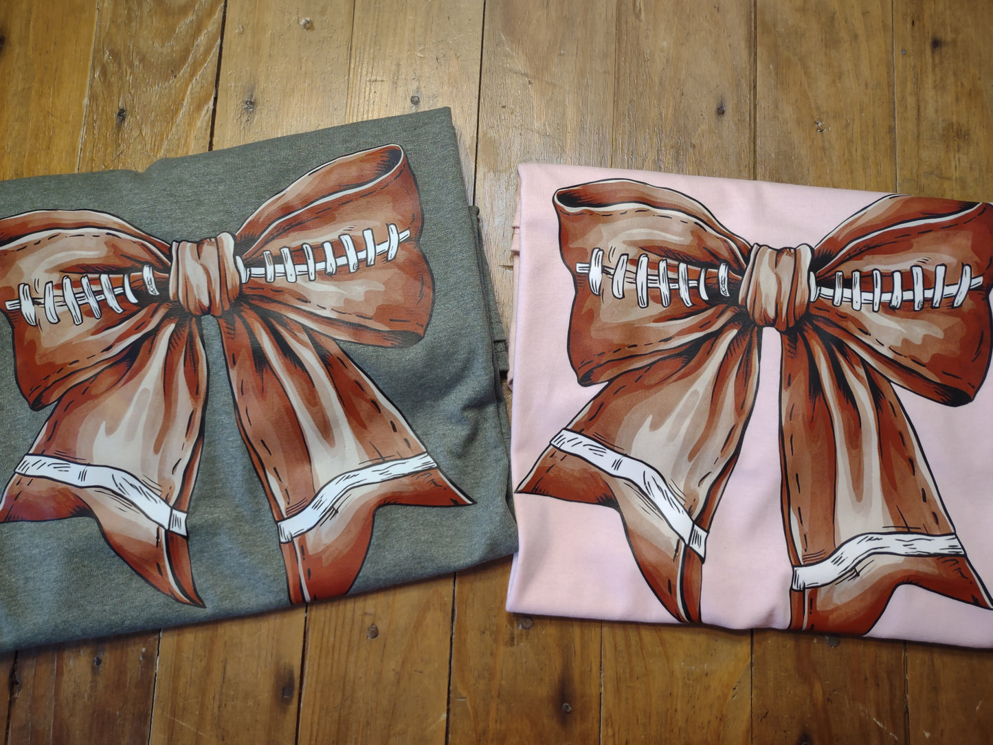 Football bow tee