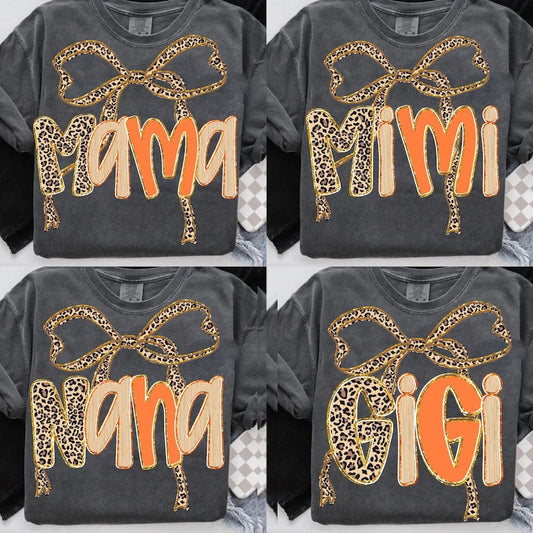 Orange leopard mama