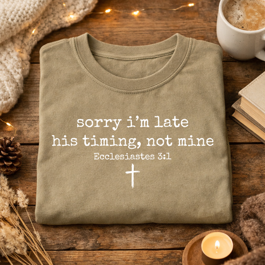 His timing, not mine (white)