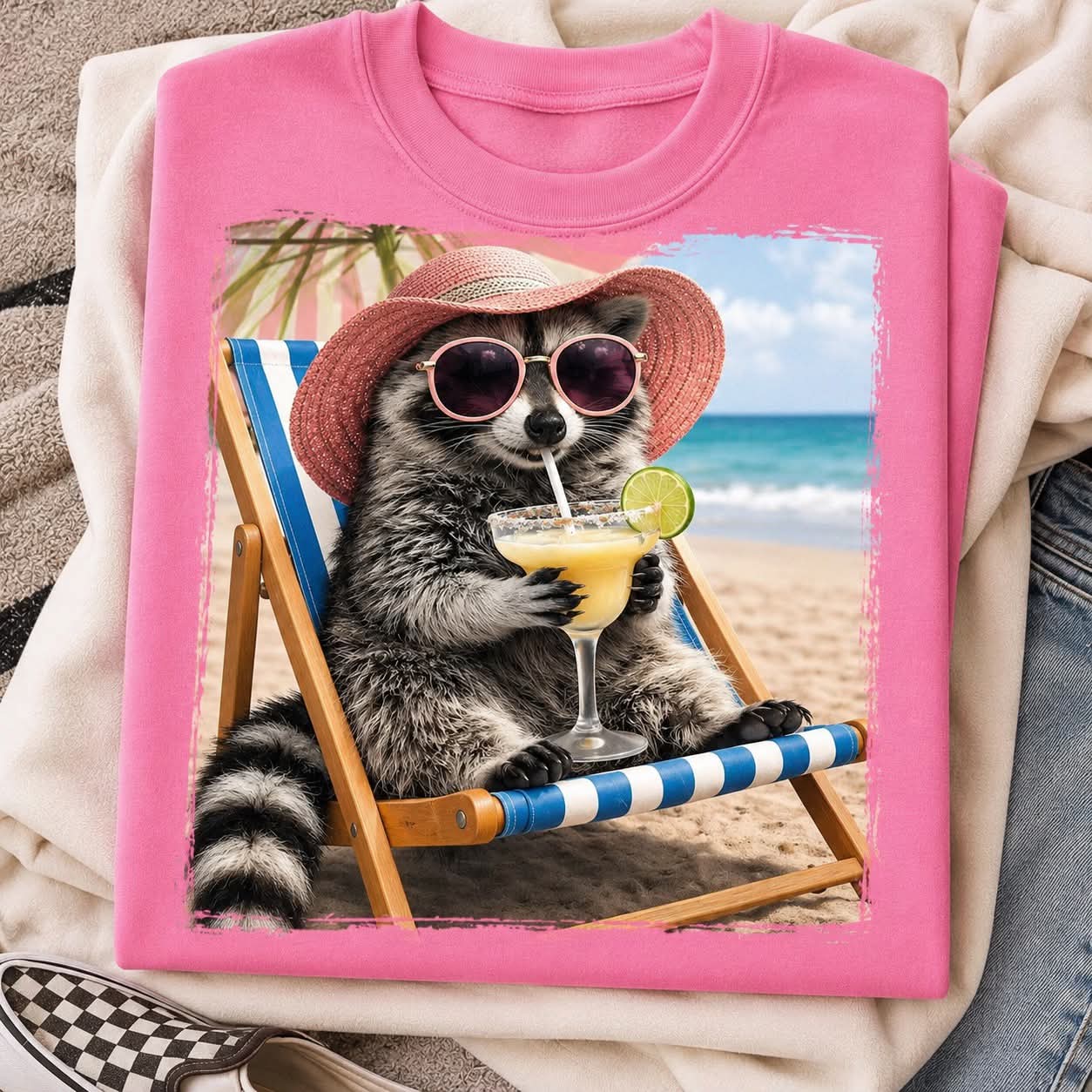 Summer raccoon tee