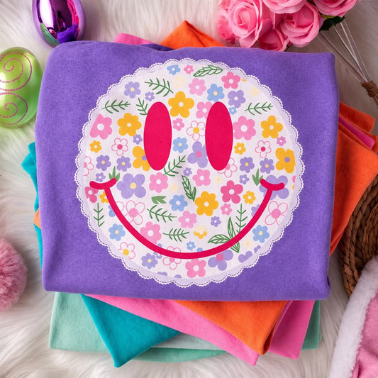 Spring smiley tee