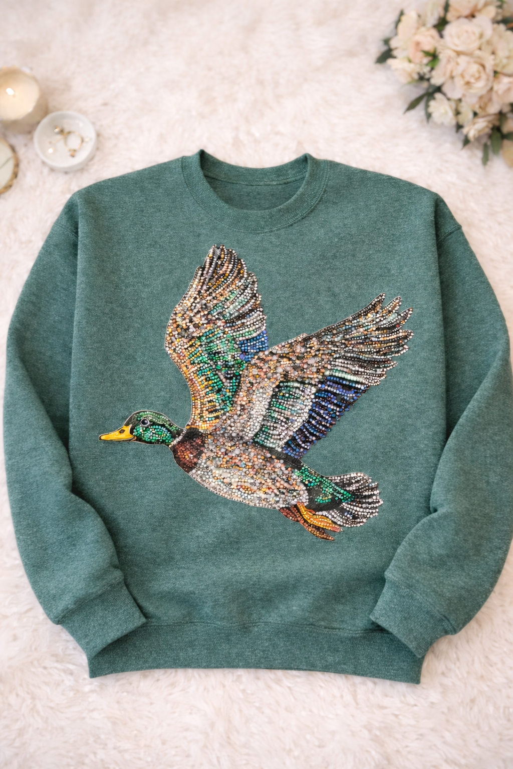 Faux Rhinestone Mallard