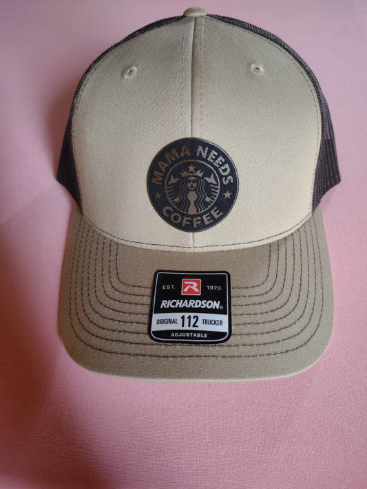 Mama needs coffee circle hat