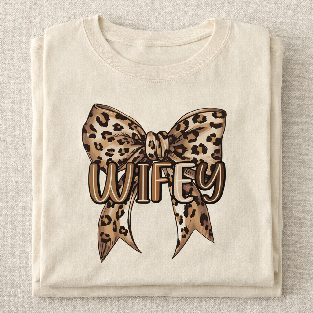 Wifey leopard bow