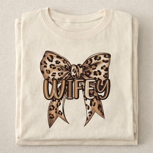 Wifey leopard bow